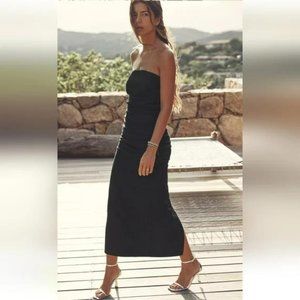 ZARA DRAPED MIDI DRESS